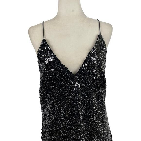 NWT Lulus Force of Fashion Black Backless Sequin Dress - Picture 4 of 14
